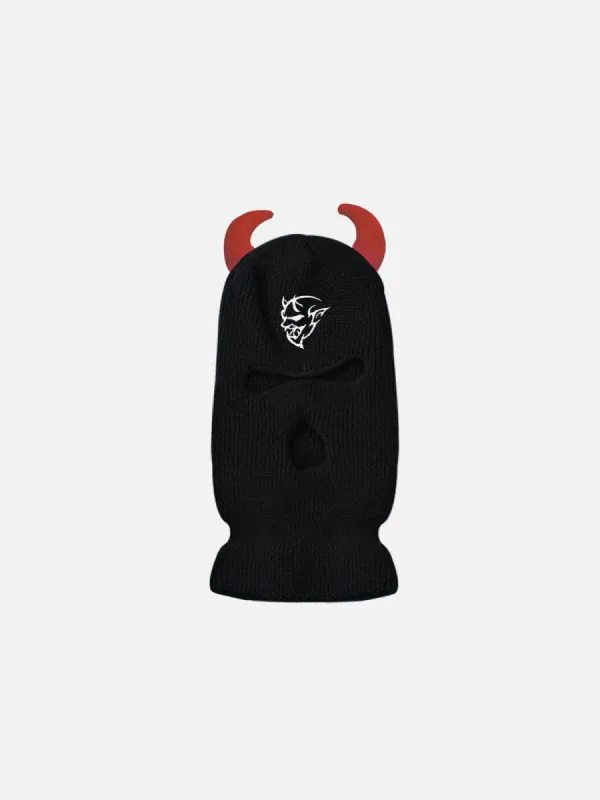 Devil Horn Knit Facemask sold by Yugen Theory
