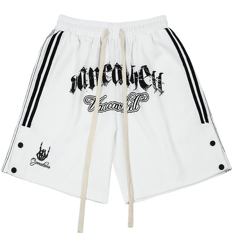 Stylish Track Shorts Side Button sold by Yugen Theory