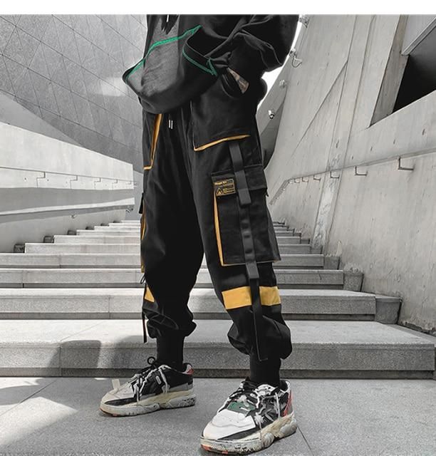 Patchwork Pockets Cyber Techwear Cargo Pants sold by Yugen Theory