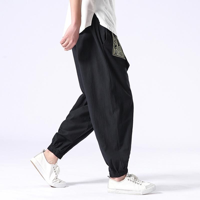 Ancient Style Black Tight End Japanese Pants sold by Yugen Theory product image thumbnail 4