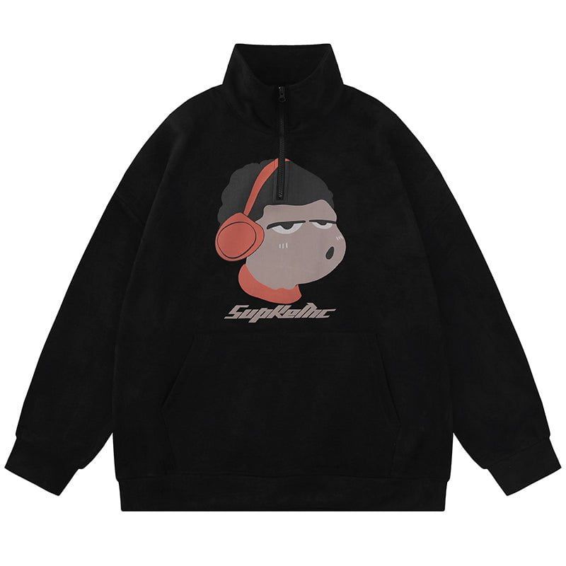 Retro Sweatshirt Music Boy sold by Yugen Theory product image thumbnail 3