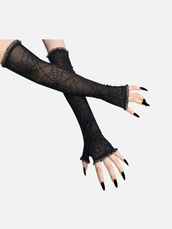 Spider Web Mesh Gloves sold by Yugen Theory