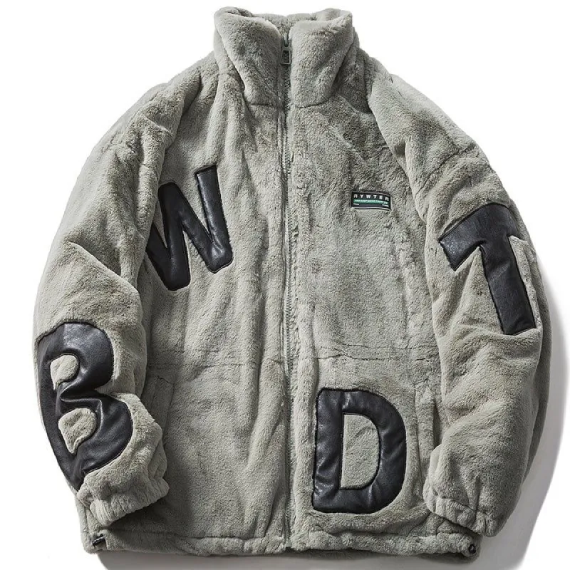 Faux Rabbit Fur Winter Coat Embroidery Patch sold by Yugen Theory