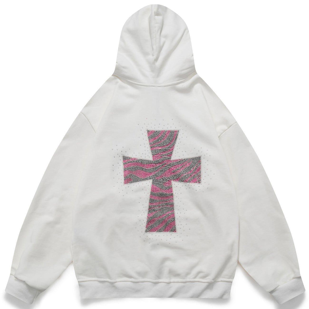 Cross Drill Fleece Zip Up Hoodie sold by Yugen Theory product image thumbnail 2