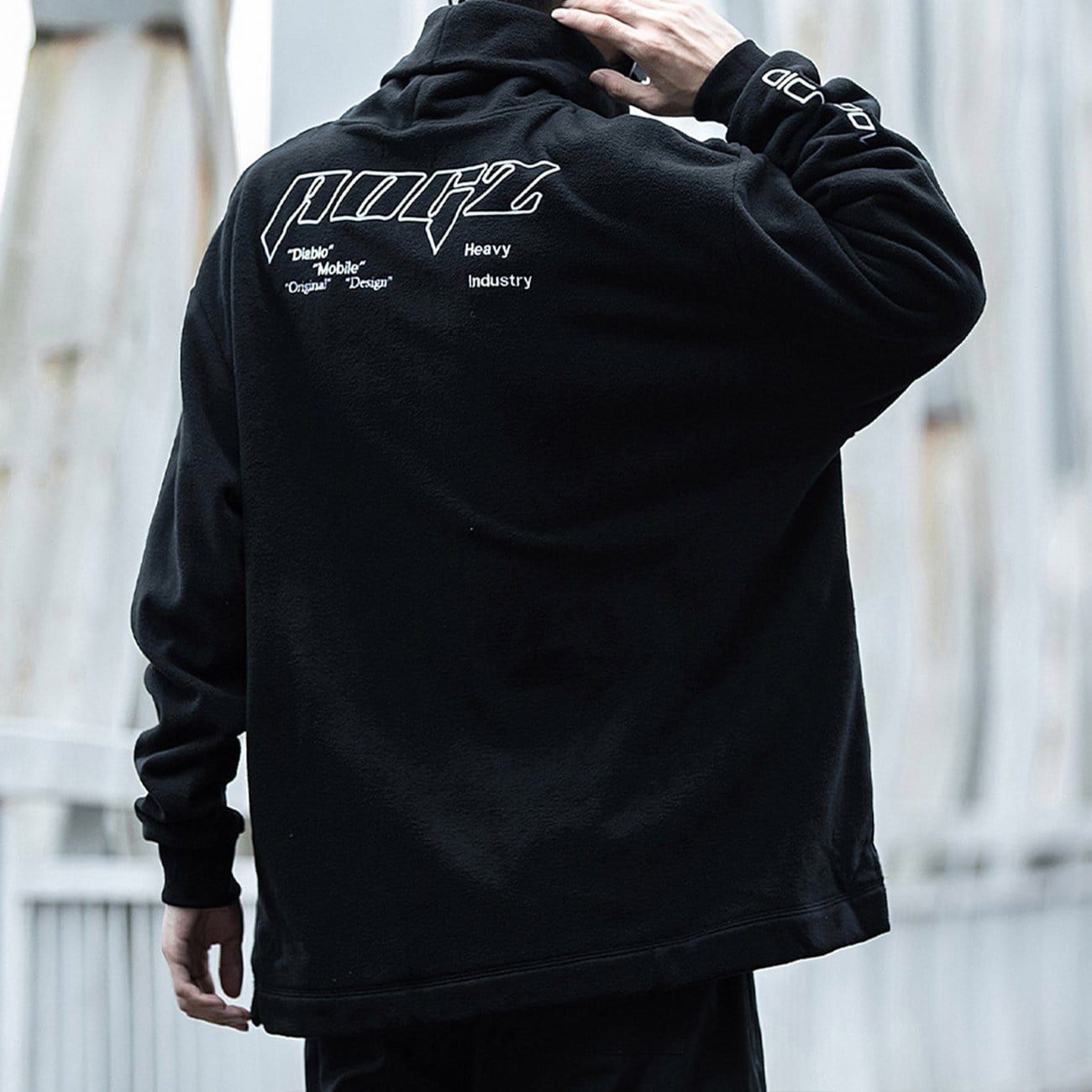 High Collar Fleece Hoodie sold by Yugen Theory product image thumbnail 3