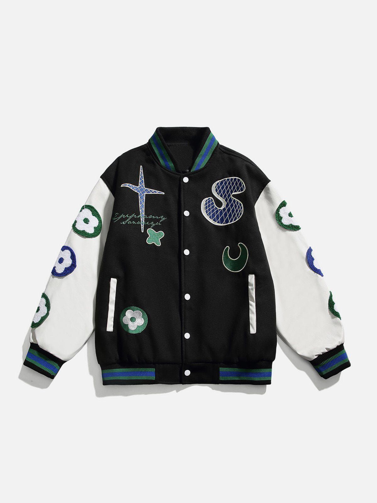 Flower Moon Varsity Jackets sold by Yugen Theory product image thumbnail 3