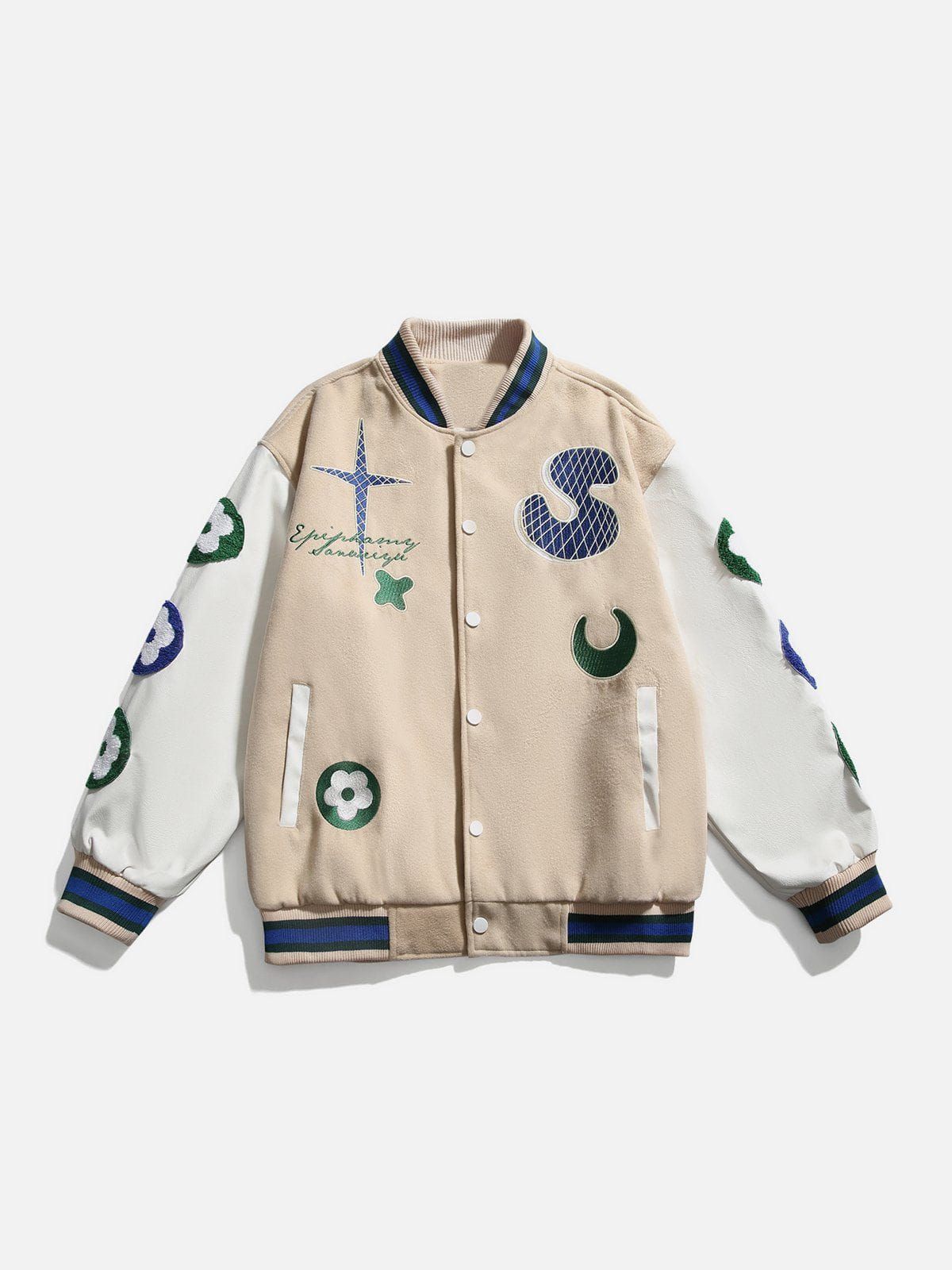 Flower Moon Varsity Jackets sold by Yugen Theory product image thumbnail 4