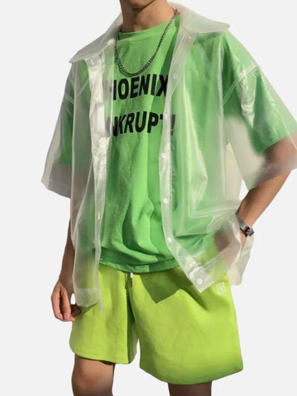 Transparent Tpu Short Sleeve Shirt sold by Yugen Theory