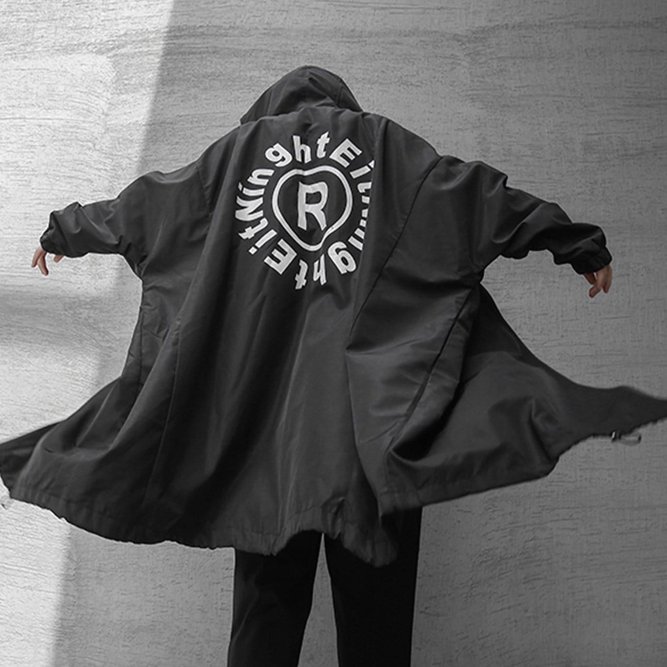 Dark Print Wizard Cloak Mid-length Oversized Jacket sold by Yugen Theory product image thumbnail 5