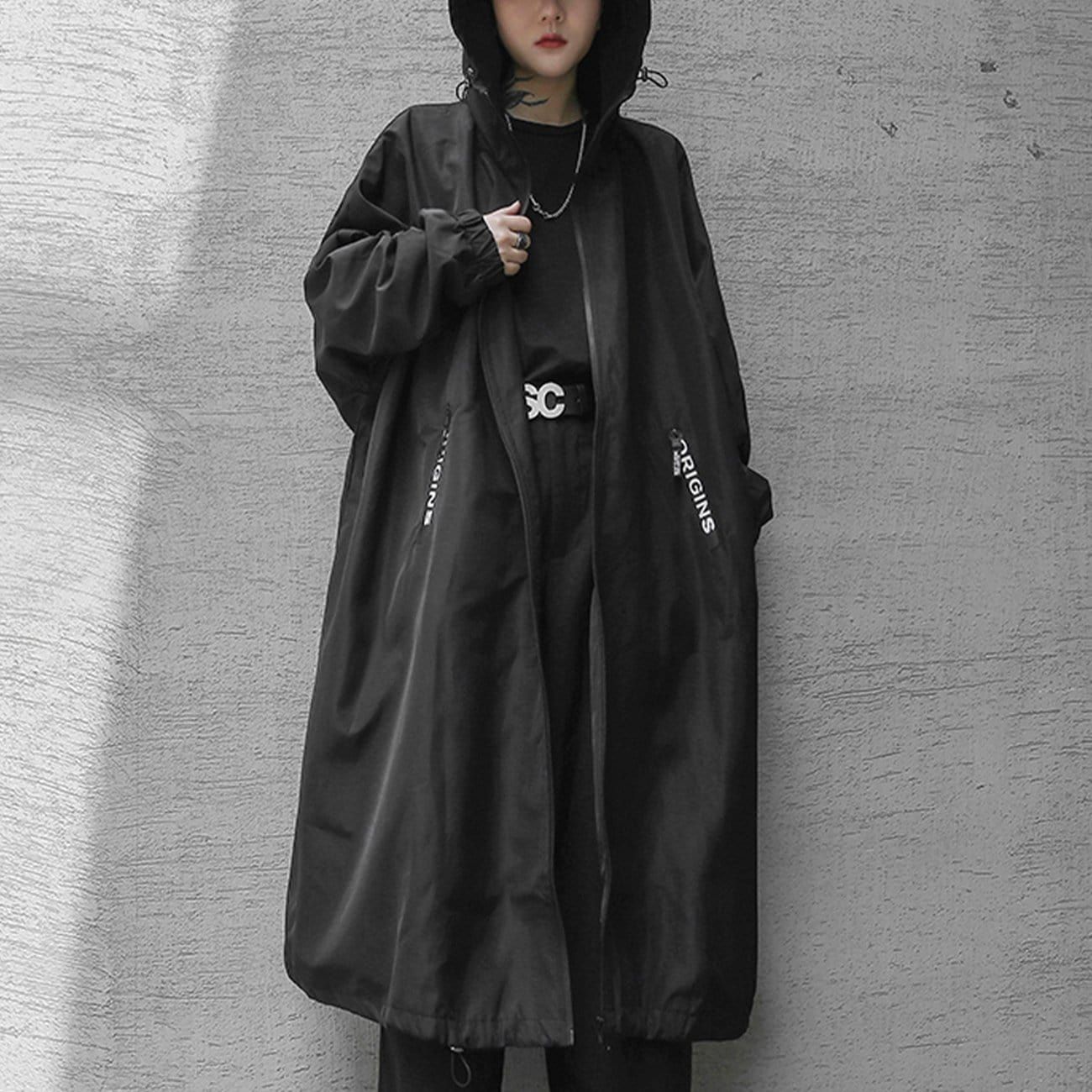 Dark Print Wizard Cloak Mid-length Oversized Jacket sold by Yugen Theory product image thumbnail 3