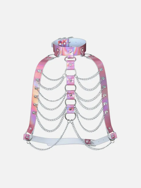 Laser Metal Chain Belt sold by Yugen Theory