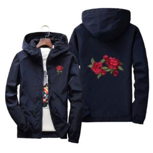 Double Rose Embroidered Windbreaker Jacket sold by Yugen Theory