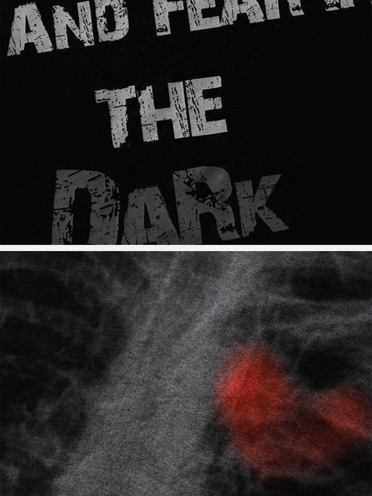 Dark Blurred Skull Heart Graphic T-Shirt sold by Yugen Theory product image thumbnail 3