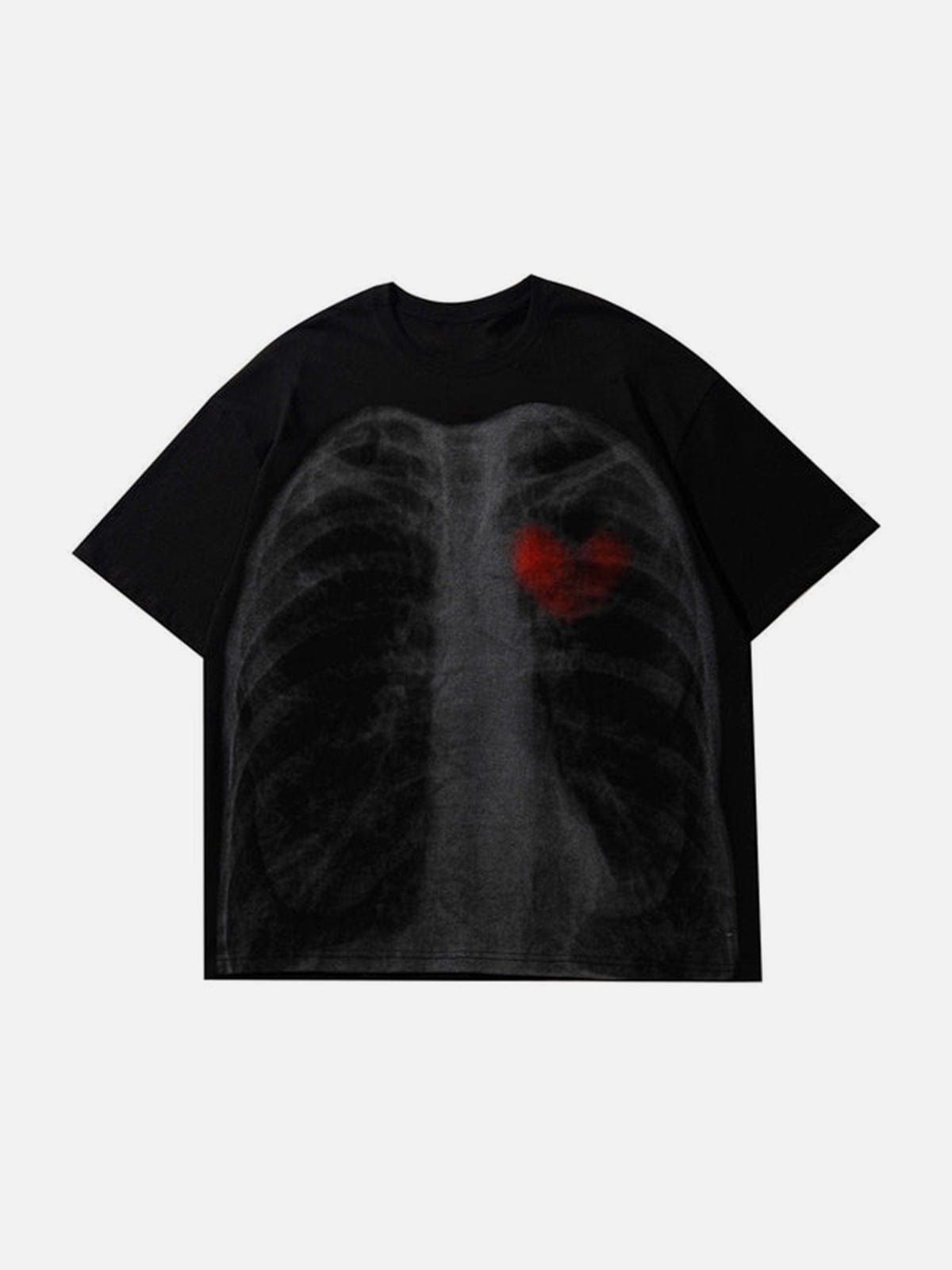 Dark Blurred Skull Heart Graphic T-Shirt sold by Yugen Theory