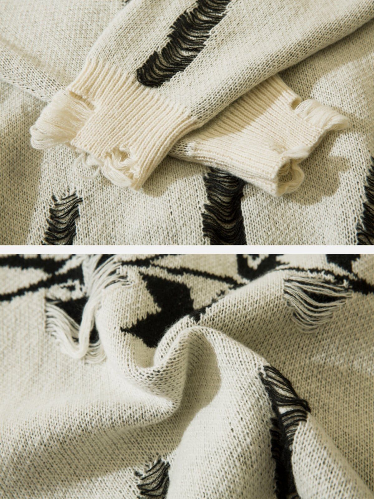 Rose Ripped Hole Knit Sweater sold by Yugen Theory product image thumbnail 5