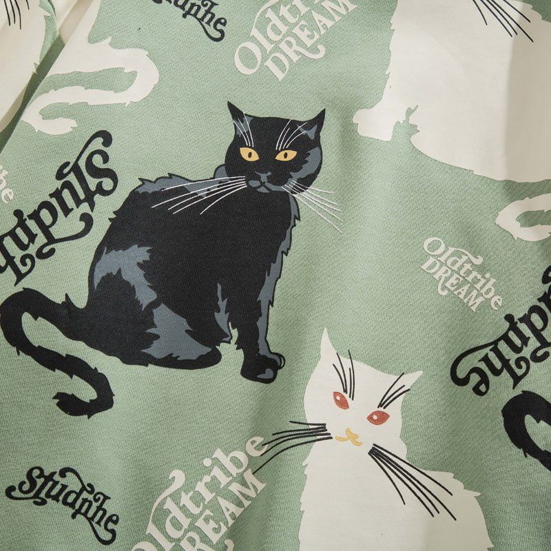 Layered Sweatshirt Full Cat Print sold by Yugen Theory product image thumbnail 5