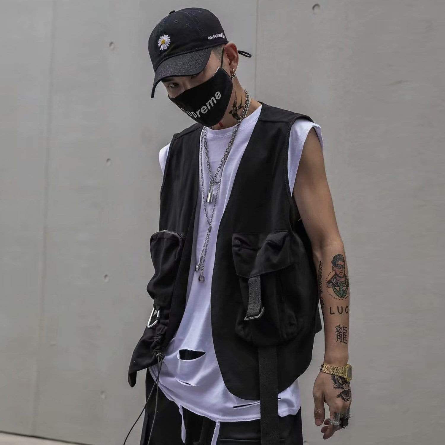 Asymmetric Pocket Vest Jacket sold by Yugen Theory product image thumbnail 5