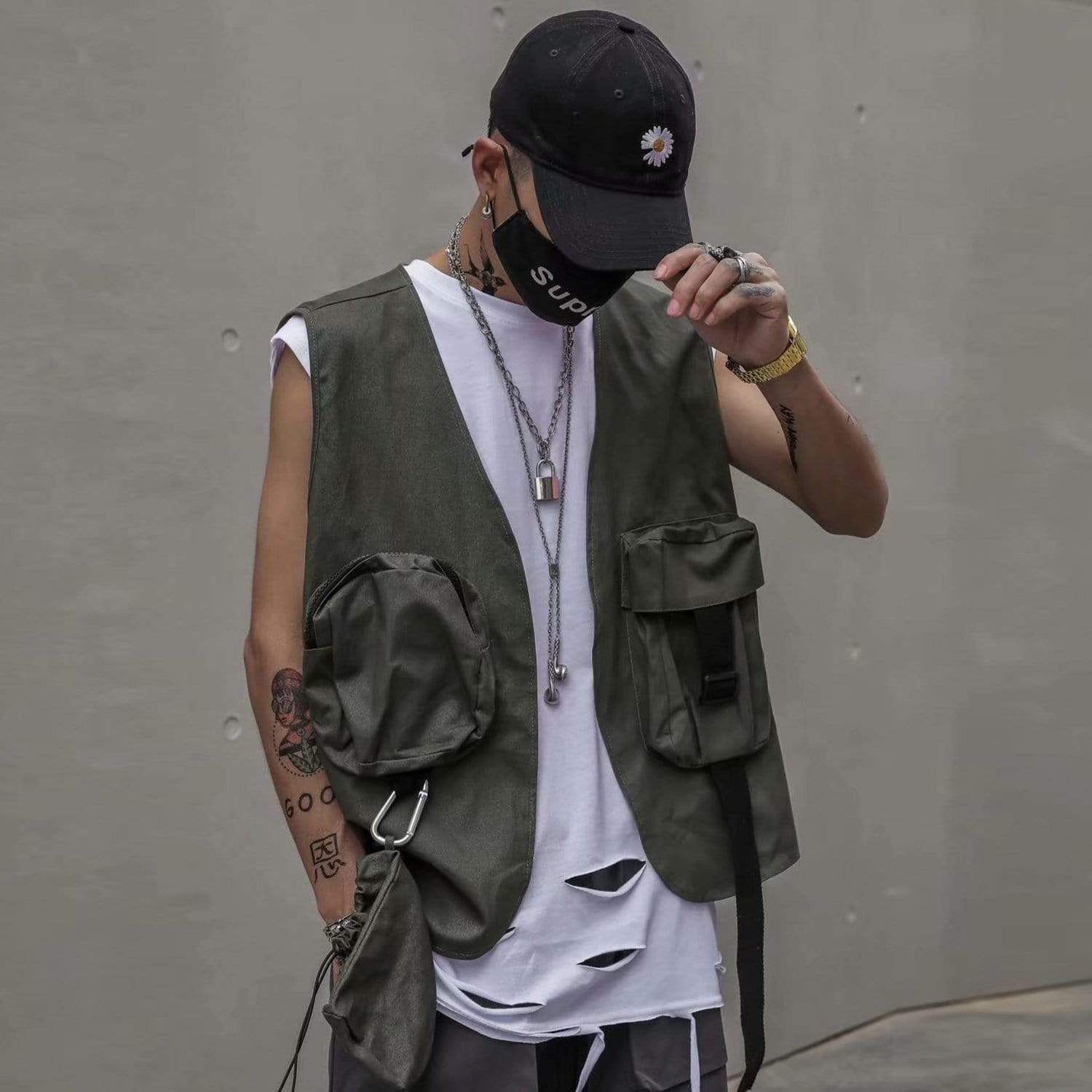 Asymmetric Pocket Vest Jacket sold by Yugen Theory product image thumbnail 4