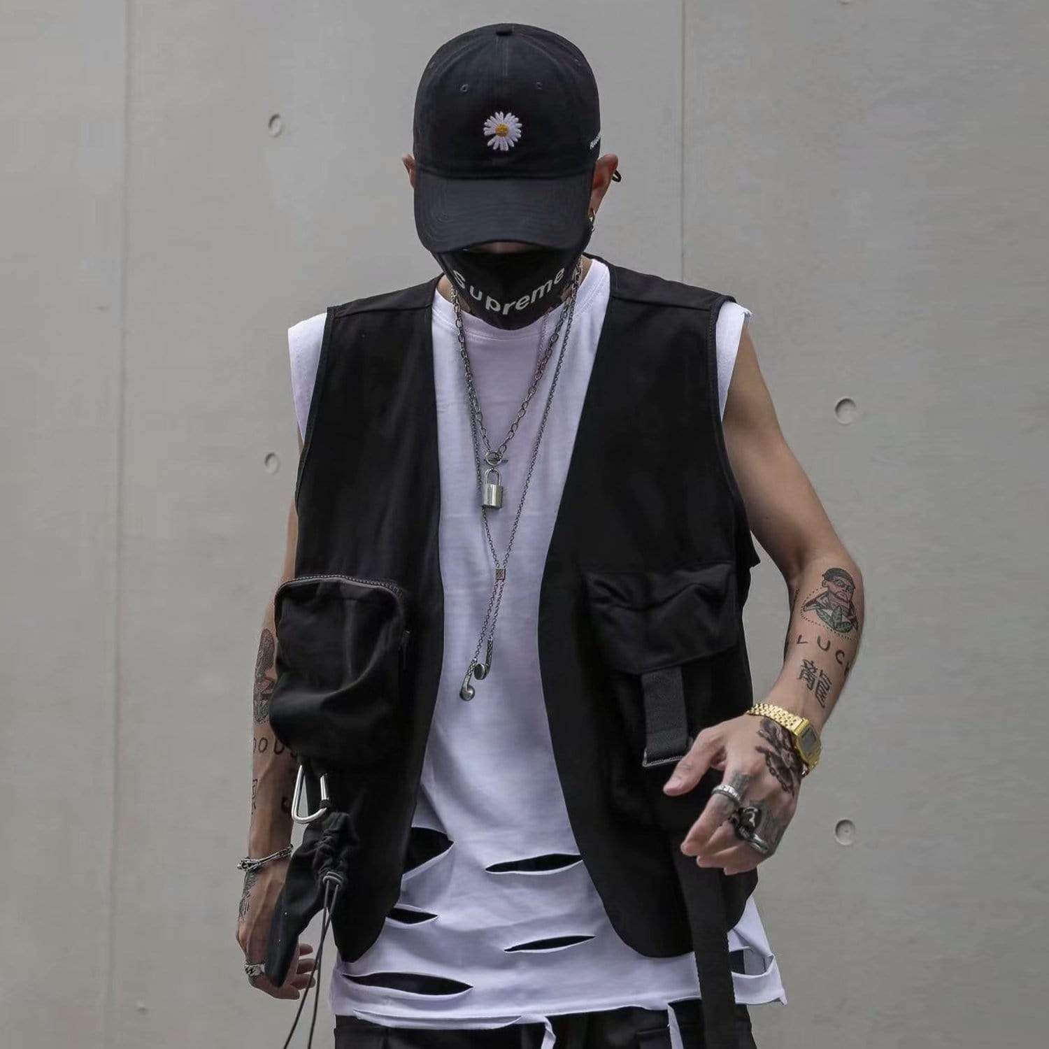 Asymmetric Pocket Vest Jacket sold by Yugen Theory product image thumbnail 2