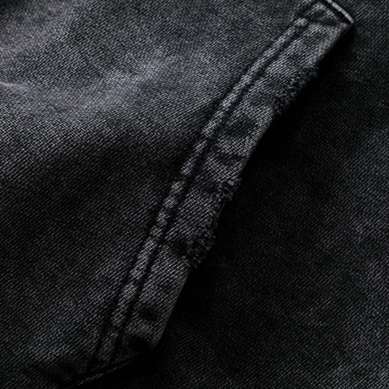 Ripped Hole Letters Embroidery Washed Hoodie sold by Yugen Theory product image thumbnail 5