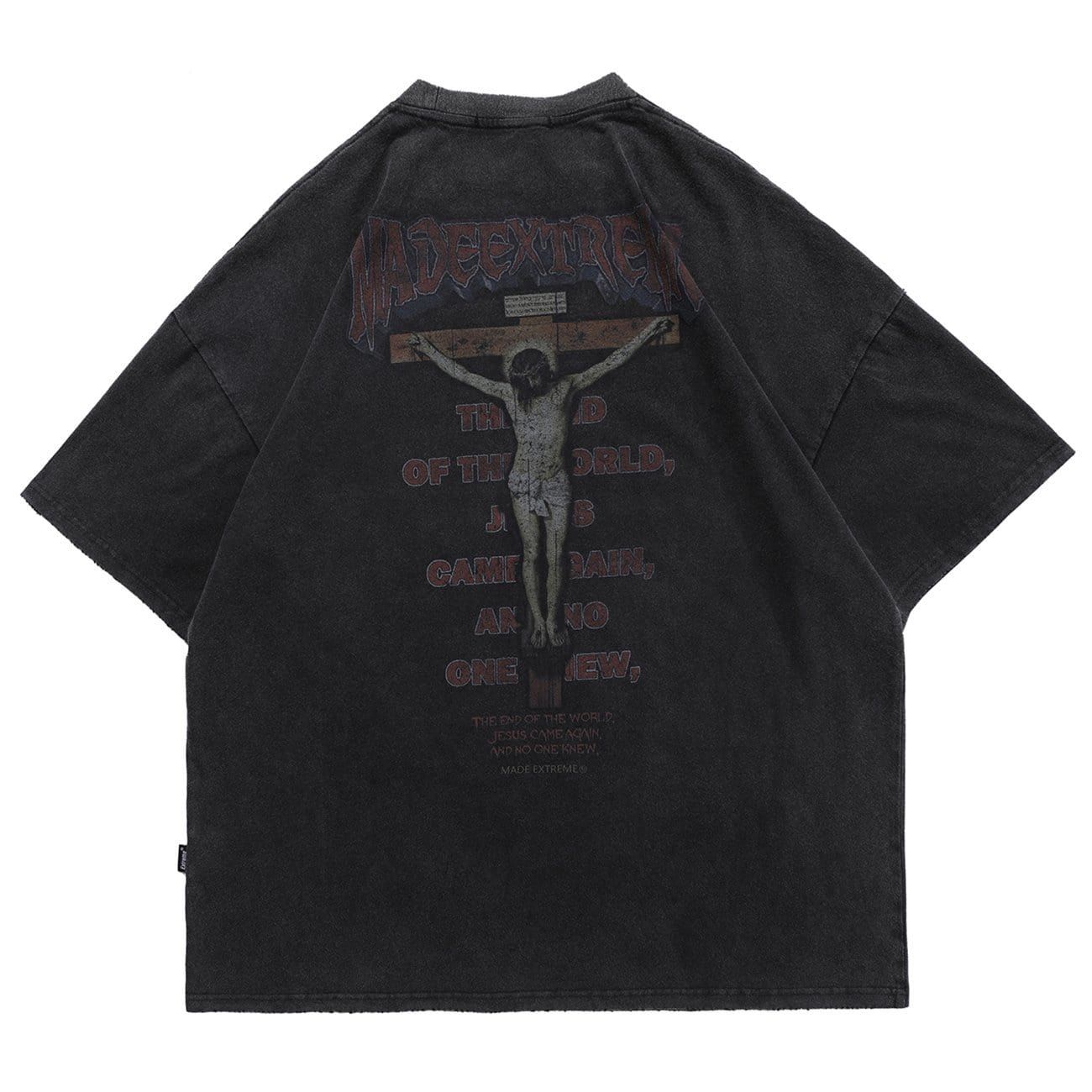 Nail Cross Washed Graphic T-Shirt sold by Yugen Theory