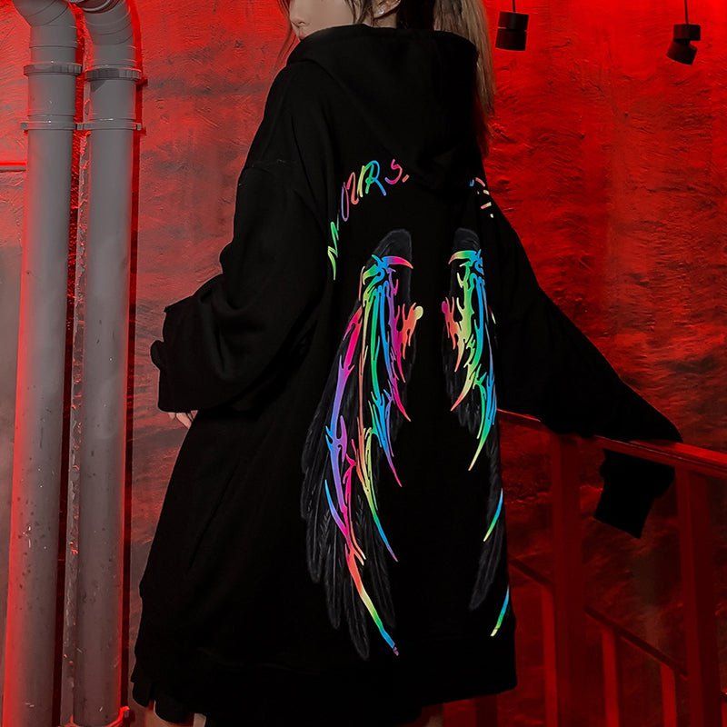 Cool Hoodie Reflective Wings sold by Yugen Theory product image thumbnail 3