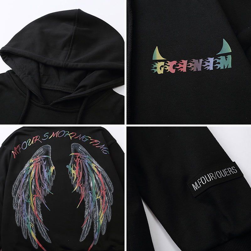 Cool Hoodie Reflective Wings sold by Yugen Theory product image thumbnail 5