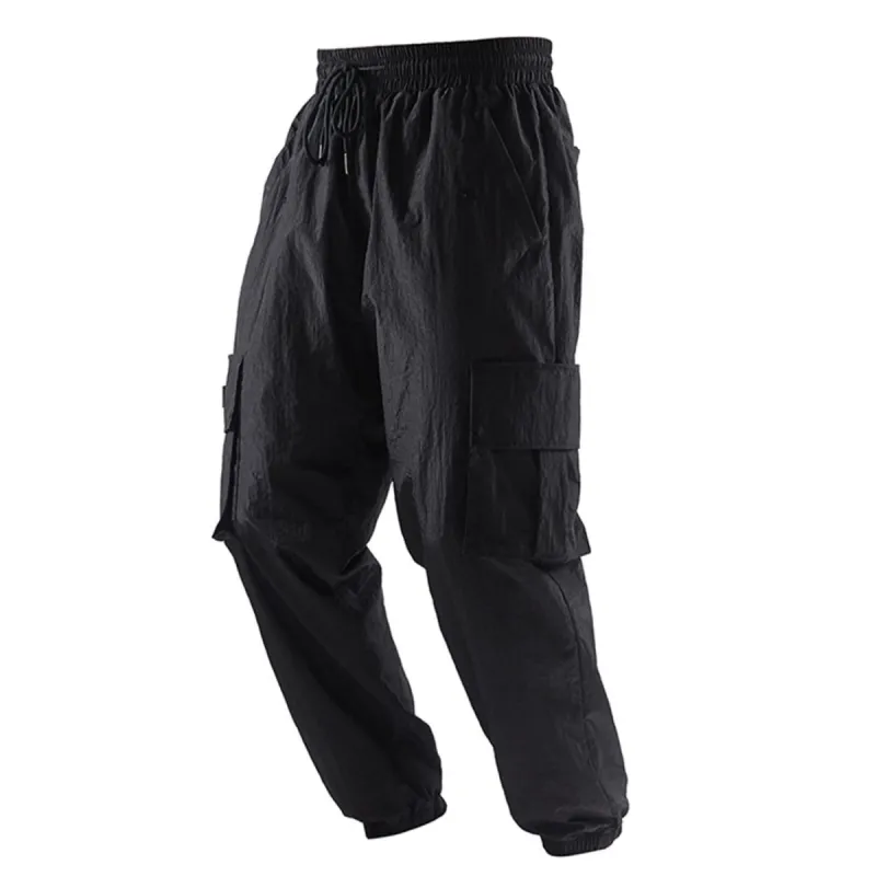 Big Pockets Drawstring Nylon Pants sold by Yugen Theory