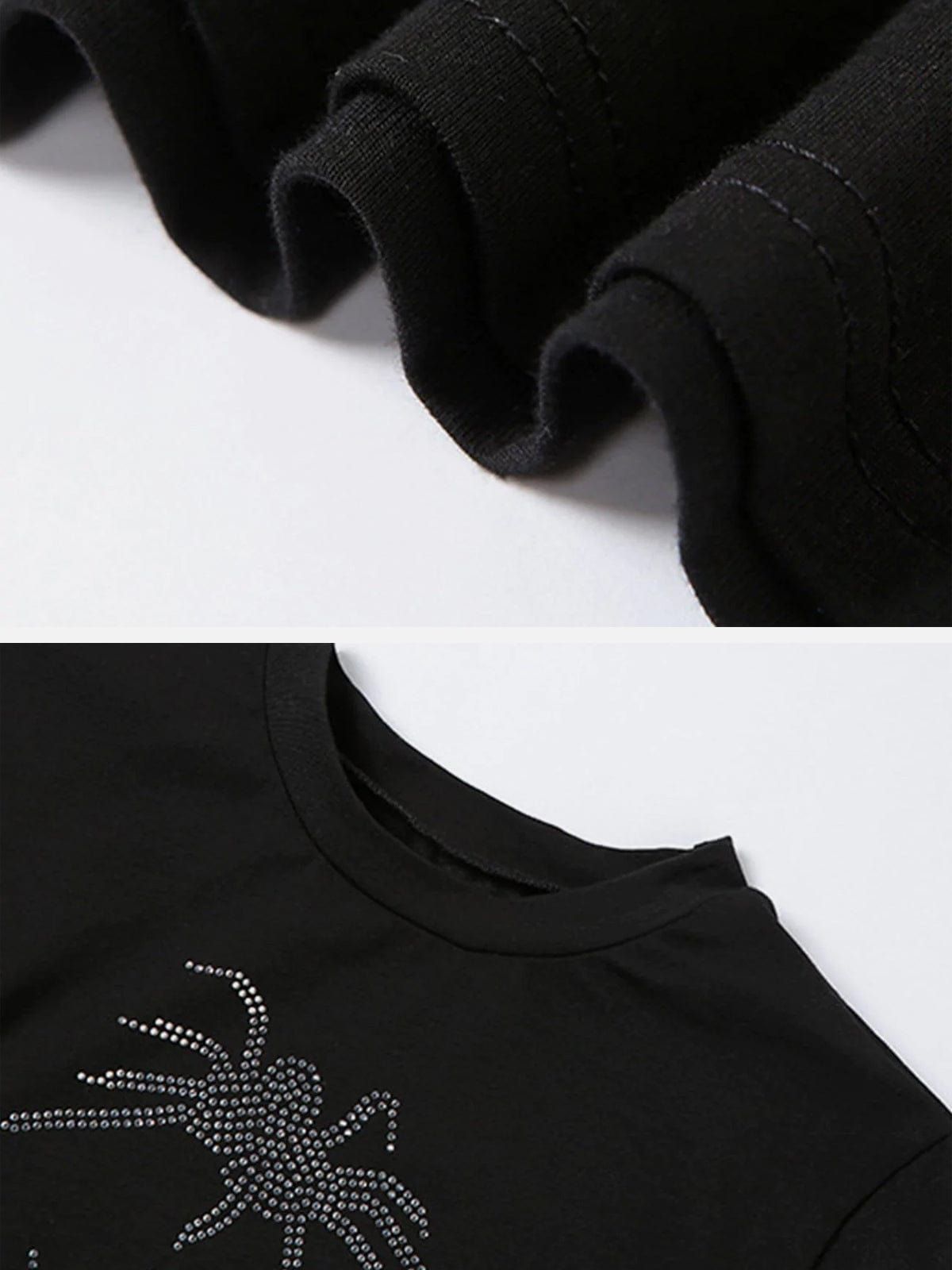 Hot Drill Spider Pattern Short Sleeve T Shirt sold by Yugen Theory product image thumbnail 4
