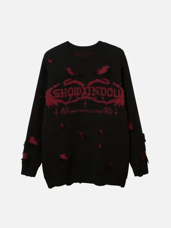 Cut Hollow Sweater sold by Yugen Theory