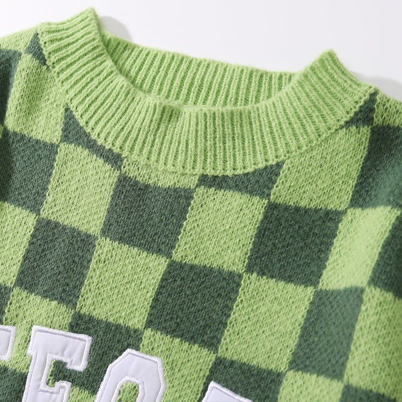 Crew Neck Sweater Checkerboard sold by Yugen Theory product image thumbnail 4