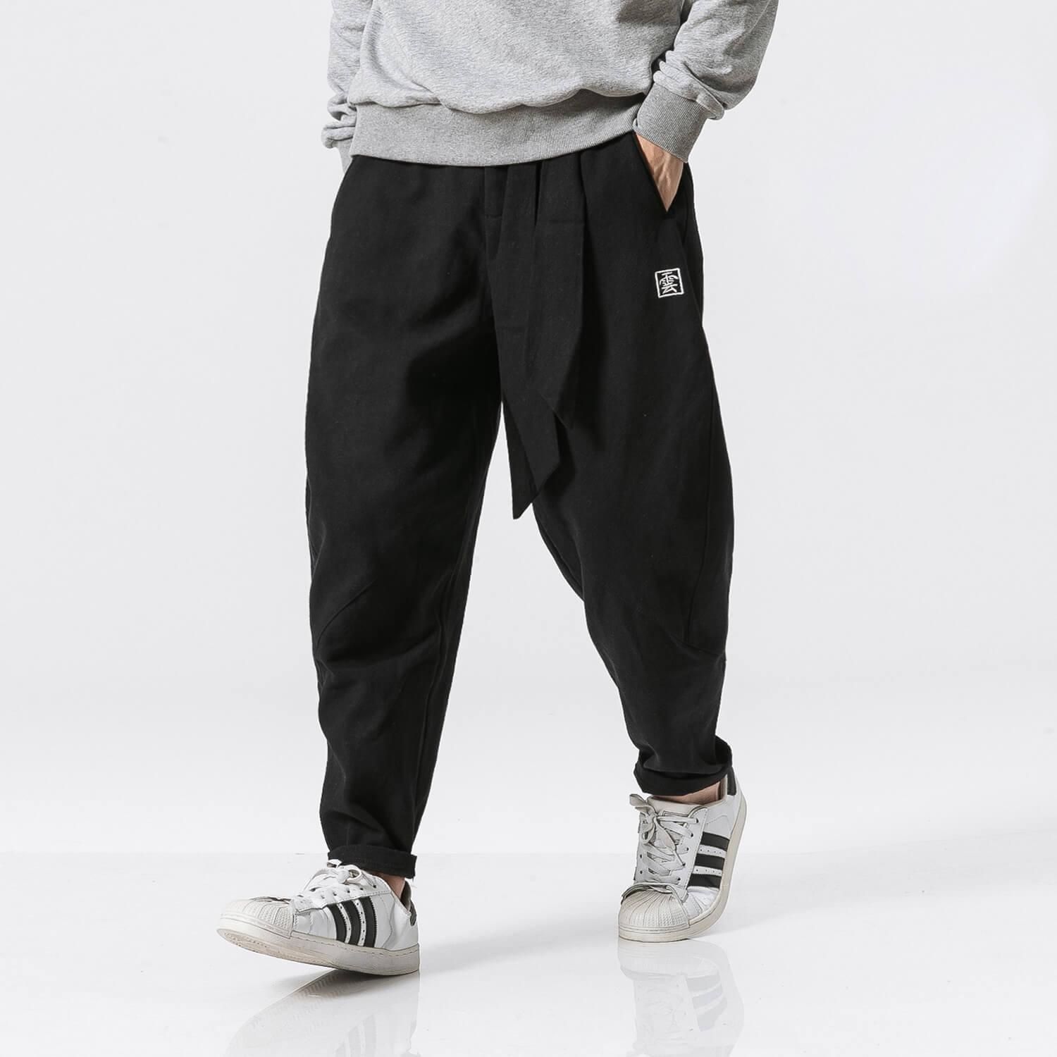 【YOURNUS】Baki String Cropped Pants Bakaru Japanese Pants | Parallel