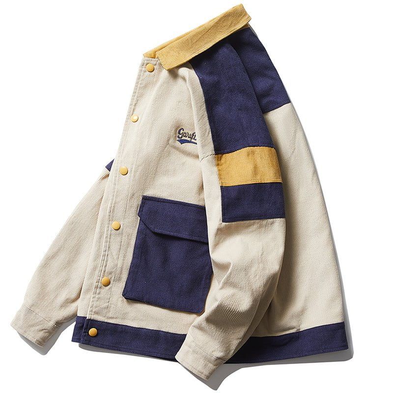 Retro Corduroy Jacket Patchwork sold by Yugen Theory product image thumbnail 2