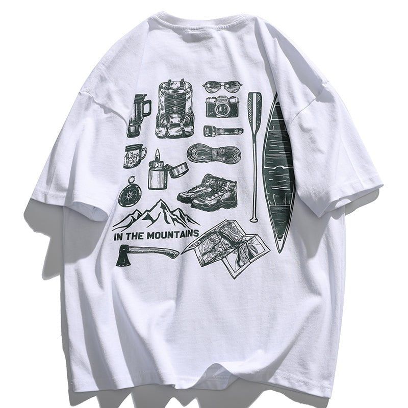 Graphic T-shirt Camping Equipment sold by Yugen Theory