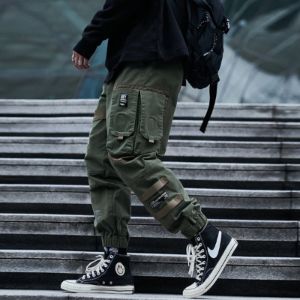 Patchwork Pockets Cargo Pants sold by Yugen Theory