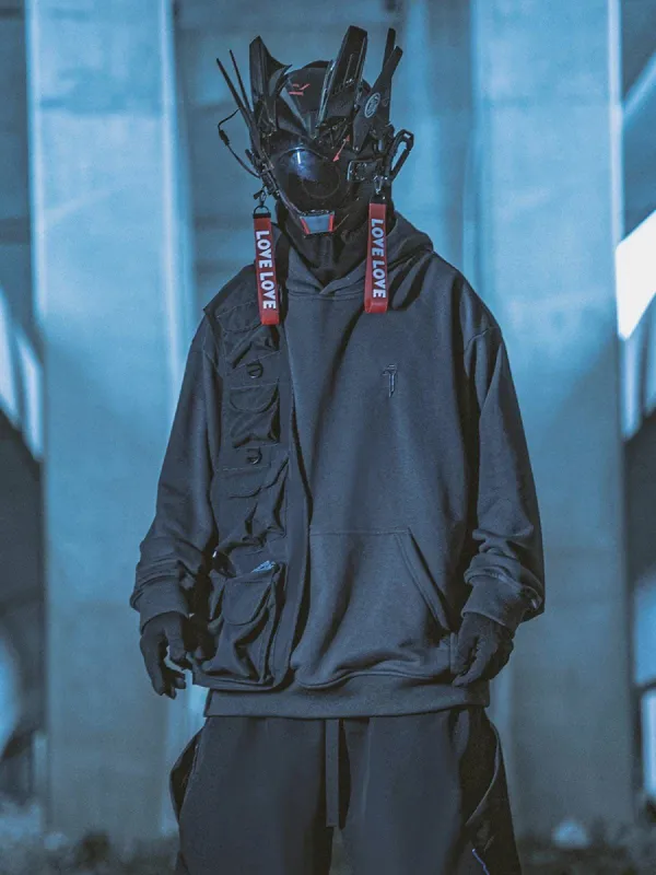 Patchwork Vest Hoodie sold by Yugen Theory