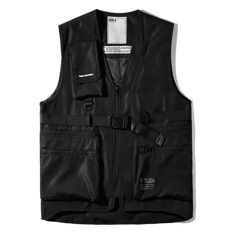 Punk Combat Multi-pocket Ripstop Vest sold by Yugen Theory