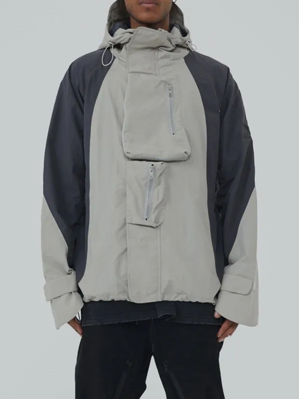 Patchwork Big Pocket Zip Up Jacket sold by Yugen Theory