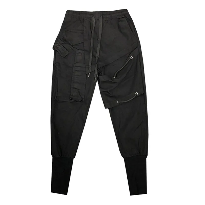 Dark Drawstring Cargo Pants sold by Yugen Theory