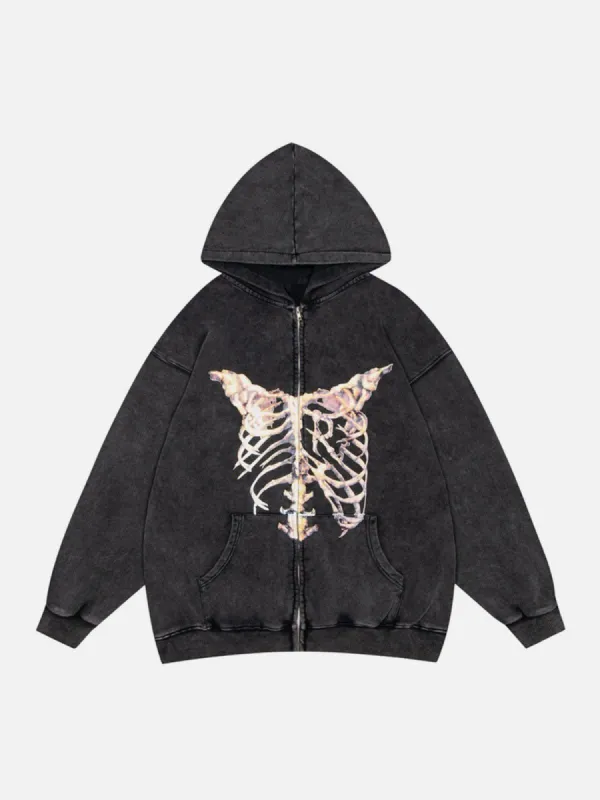 【DISCERNMENT】Unisex Devil Overfit Hooded Zip-Up 3C DISCERNMENT】Unisex Devil Overfit Hooded Zip-Up 3C