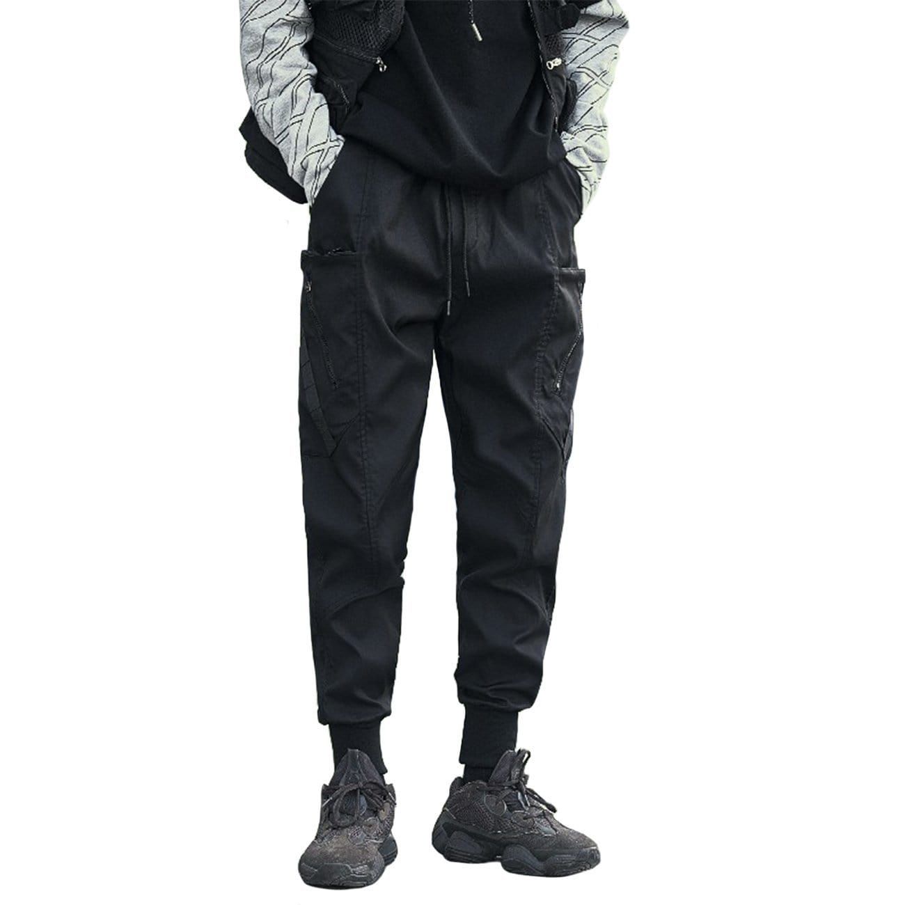 Techwear Oblique Zipper Pockets Cargo Pants sold by Yugen Theory product image thumbnail 3