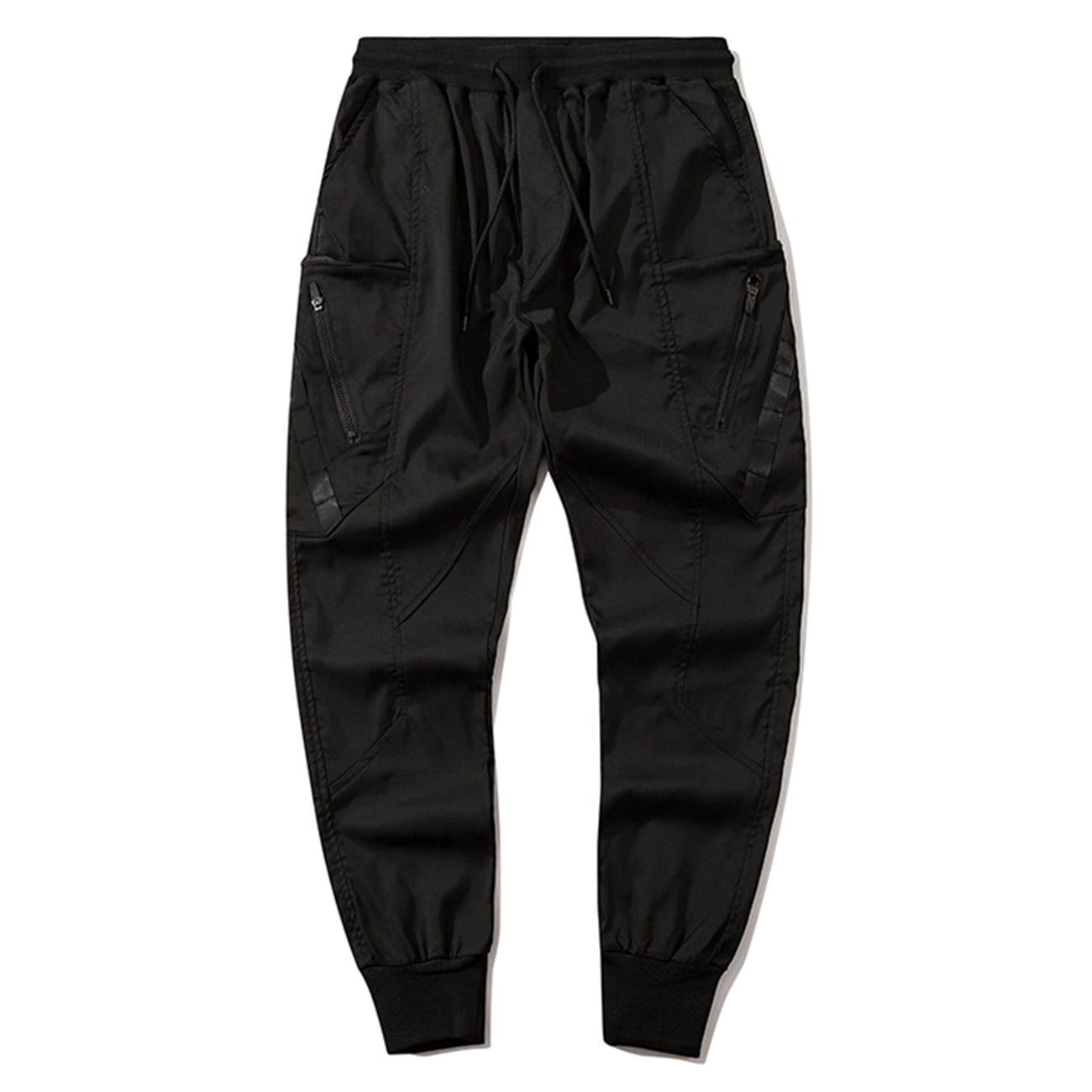 Techwear Oblique Zipper Pockets Cargo Pants sold by Yugen Theory