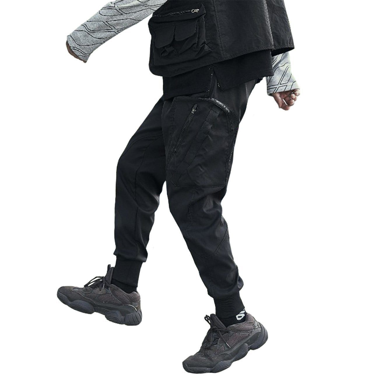Techwear Oblique Zipper Pockets Cargo Pants sold by Yugen Theory product image thumbnail 4