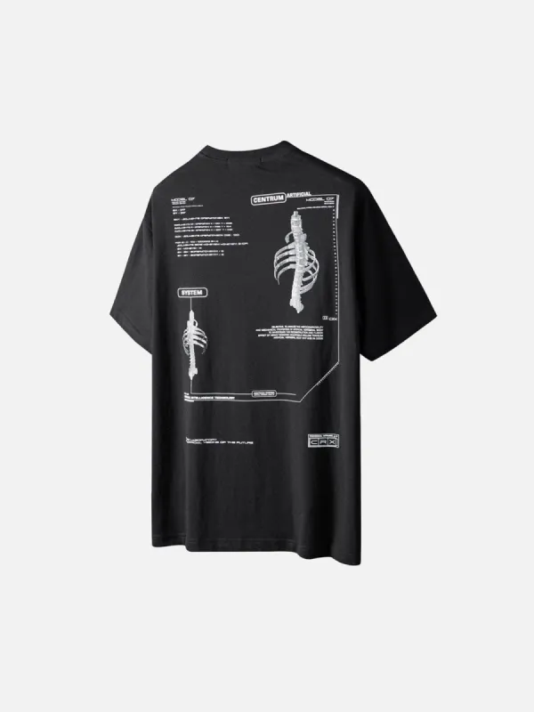 Display Skeleton Graphic T-Shirt sold by Yugen Theory