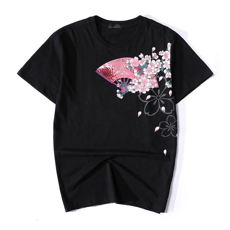 Blossom & Jumping Koi Embroidery Japanese T-Shirt sold by Yugen Theory product image thumbnail 2