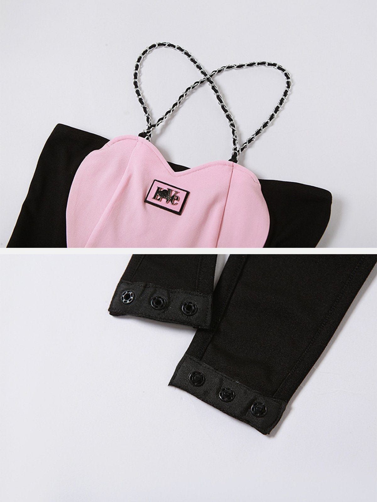 Patchwork Love Heart Jumpsuit sold by Yugen Theory product image thumbnail 5