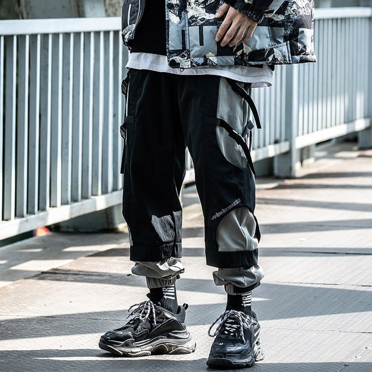 Patchwork Ribbons Velcro Cargo Pants sold by Yugen Theory product image thumbnail 2