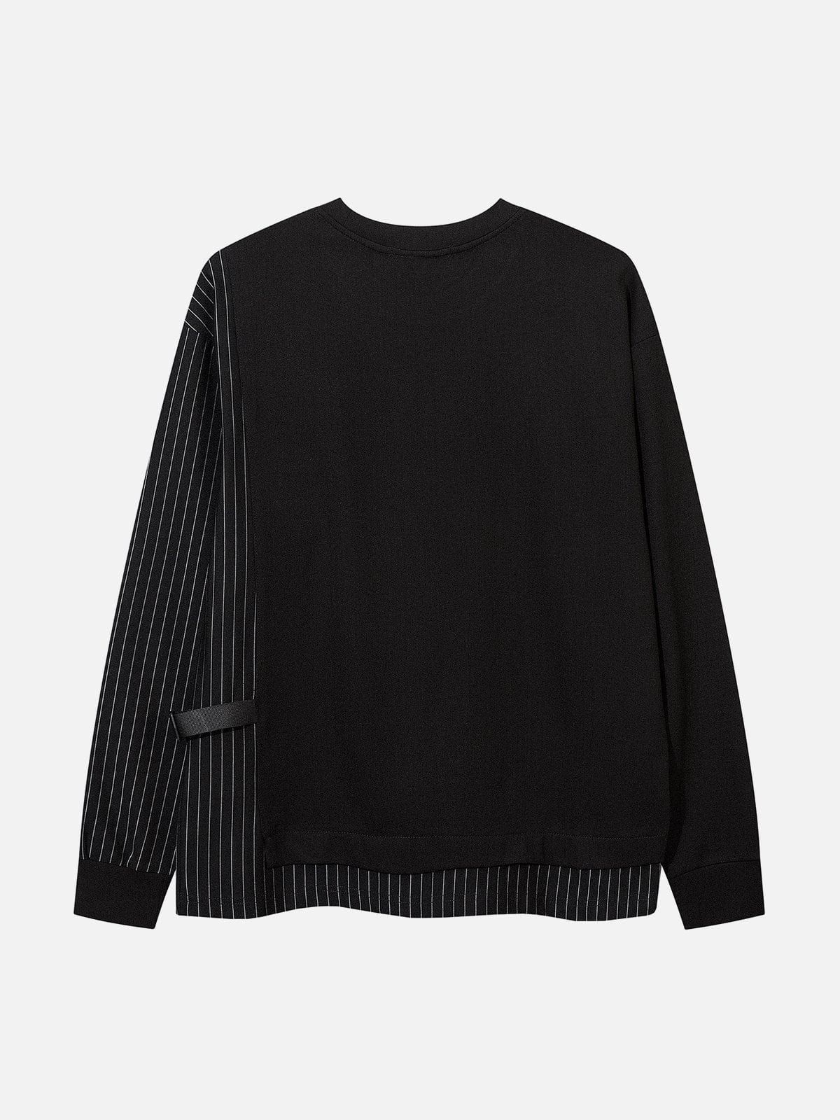Stripe Patchwork Sweatshirt sold by Yugen Theory product image thumbnail 4