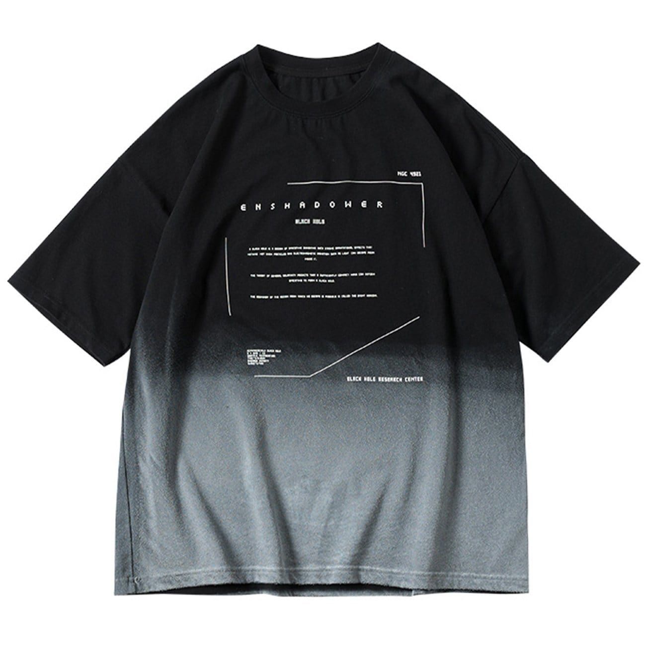 Gradient Letters Cotton Graphic T-Shirt sold by Yugen Theory
