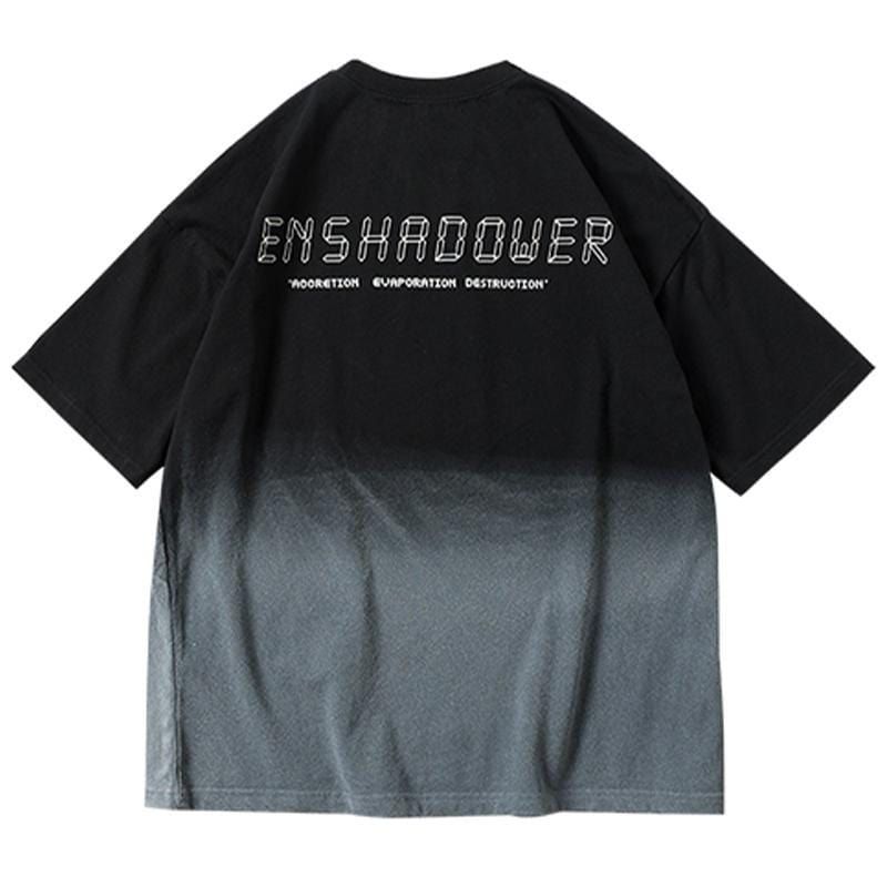 Gradient Letters Cotton Graphic T-Shirt sold by Yugen Theory product image thumbnail 5